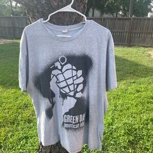 Alstyle Gray Green Day Graphic Tee - Short Sleeve